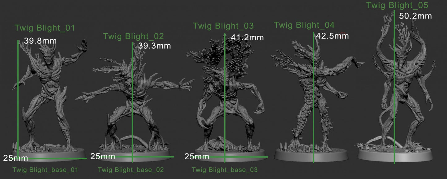 Twig Blight Bundle - 5 Mini Monster Mayhem Printed Miniatures | Dungeons & Dragons | Pathfinder | Tabletop