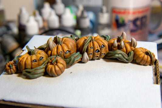 Pumpkin Mimics Painted Terrain - Duncan Shadow Printed Miniature | Dungeons & Dragons | Pathfinder | Tabletop