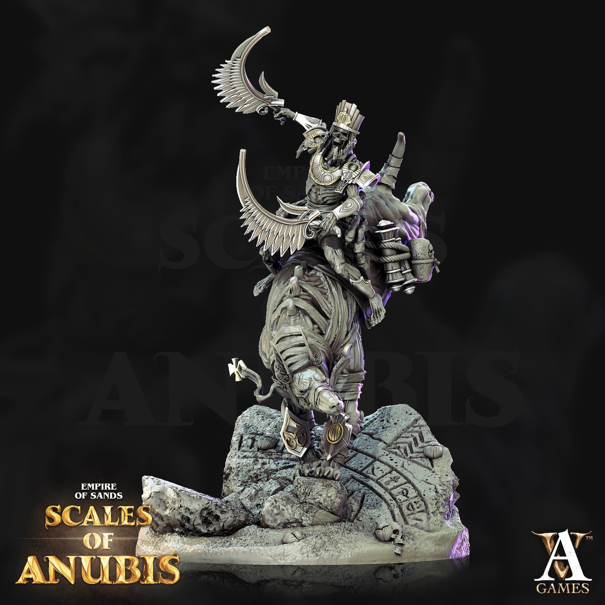 Anubian Wardog Riders Bundle - Archvillain Games Printed Miniature | Dungeons & Dragons | Pathfinder | Tabletop