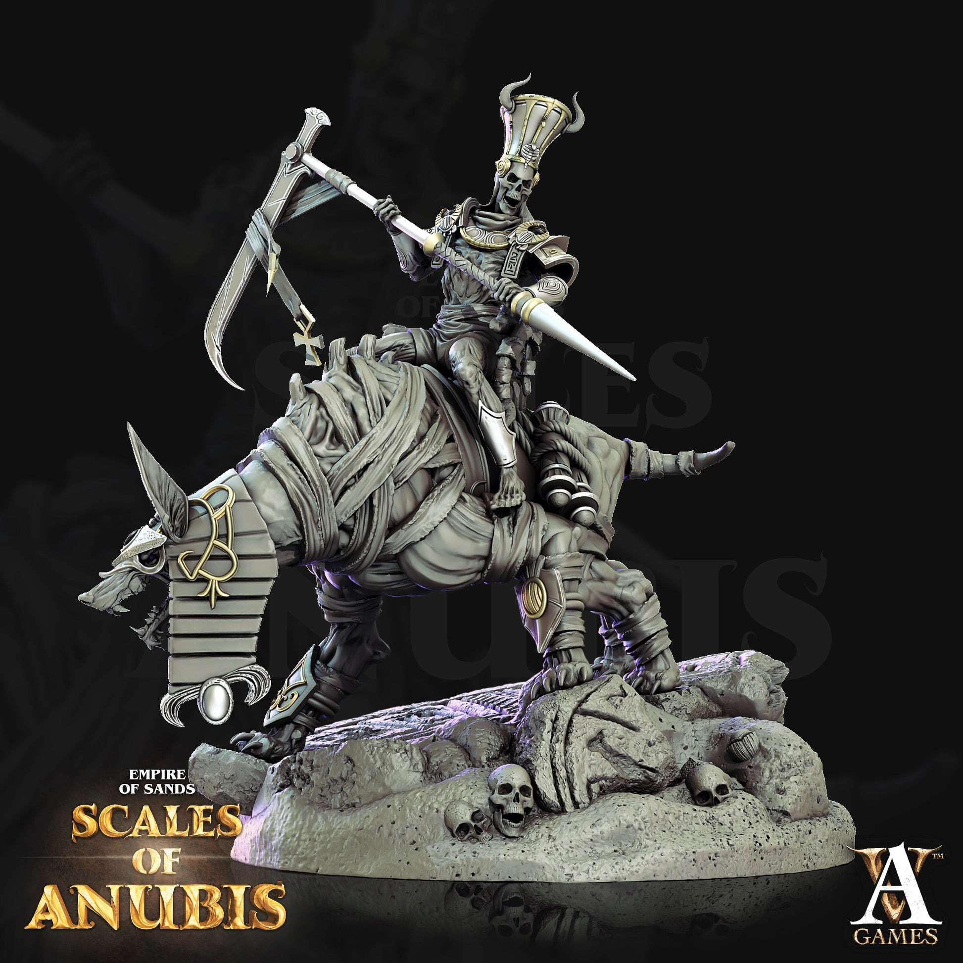 Anubian Wardog Riders Bundle - Archvillain Games Printed Miniature | Dungeons & Dragons | Pathfinder | Tabletop