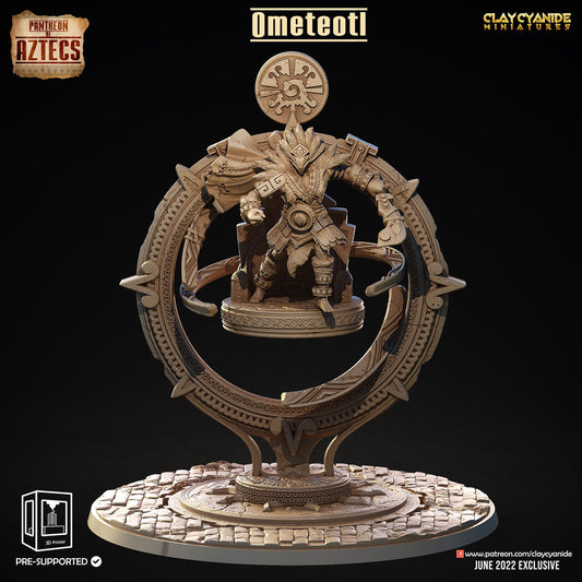 Ometeotl - Clay Cyanide Printed Miniature | Dungeons & Dragons | Pathfinder | Tabletop