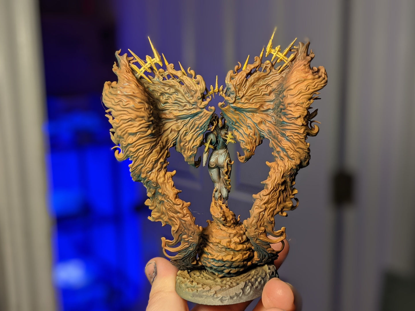 Angel, Solar Eclipsed Celestial painted model - Mini Monster Mayhem Printed Miniature | Dungeons & Dragons | Pathfinder | Tabletop