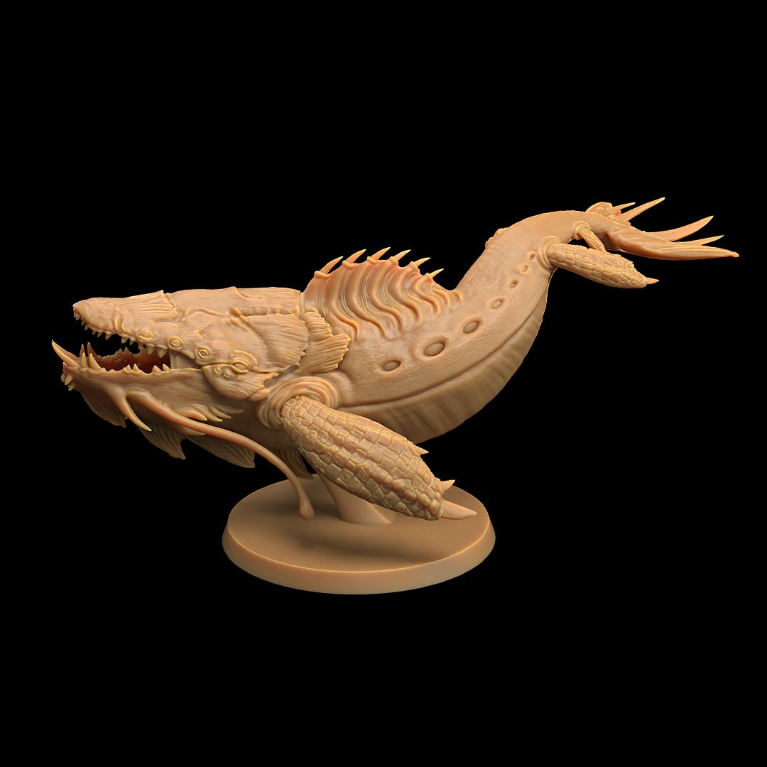 Space Whale Painted Model - The Dragon Trapper's Lodge Printed Miniature | Dungeons & Dragons | Pathfinder | Tabletop