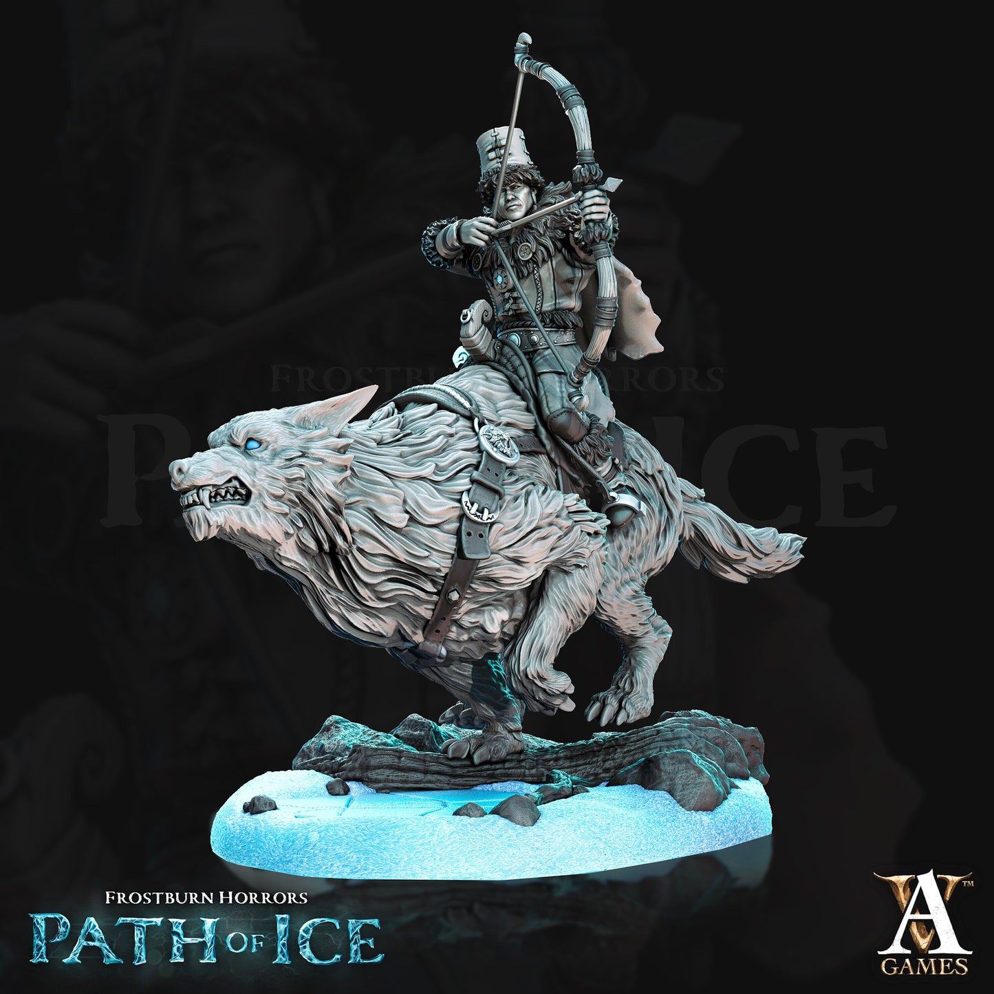 Susima Icewarg Raider - Archvillain Games Printed Miniature | Dungeons & Dragons | Pathfinder | Tabletop