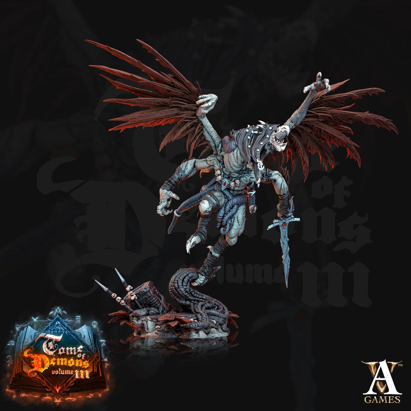Teraton Vulduk - Archvillain Games Printed Miniature | Dungeons & Dragons | Pathfinder | Tabletop