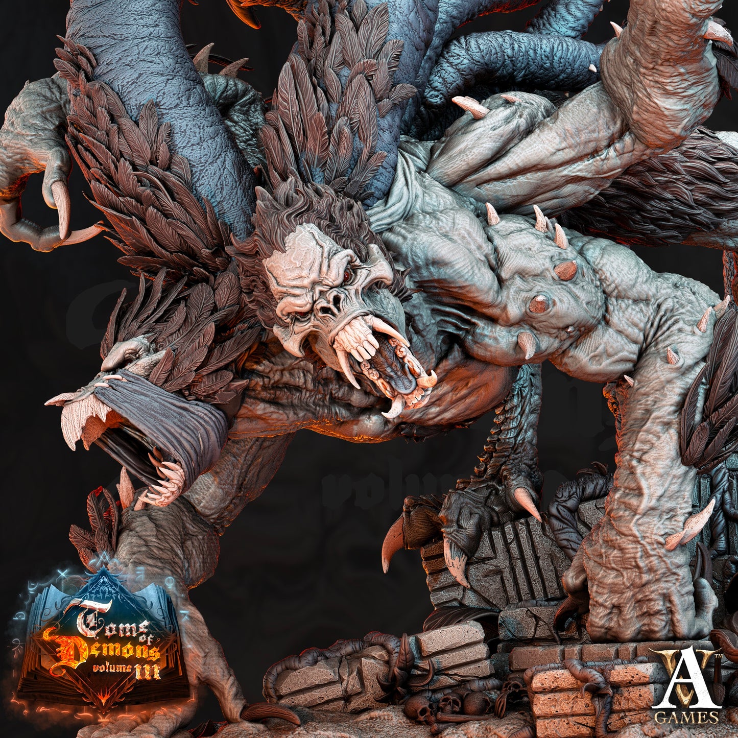 Kagon, Aspect of Demogorgon - Archvillain Games Printed Miniature | Dungeons & Dragons | Pathfinder | Tabletop