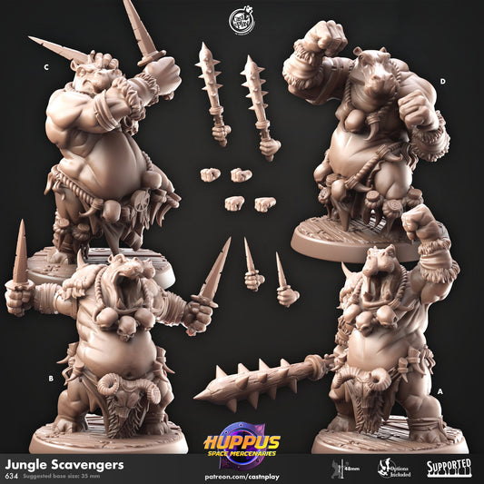 Jungle Scavenger - Cast n Play Printed Miniature | Dungeons & Dragons | Pathfinder | Tabletop