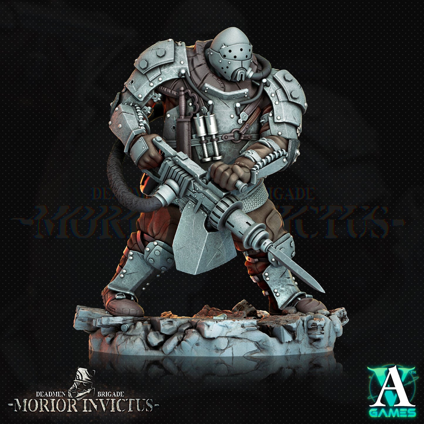 Morior Iron Guard - Archvillain Games Printed Miniature | Dungeons & Dragons | Pathfinder | Tabletop