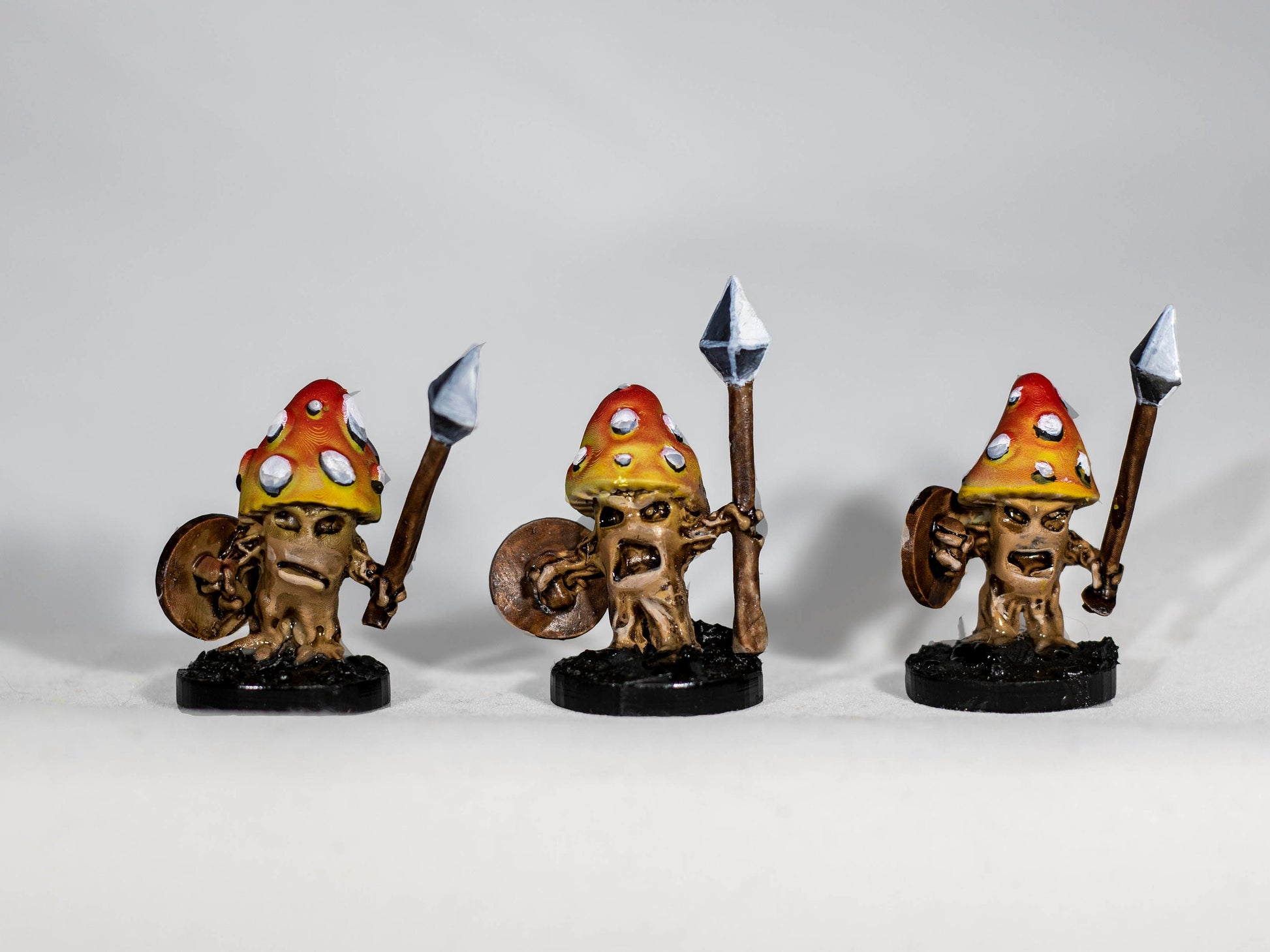 Cursed Mushroom Warriors - Dungeons & Dragons Painted Miniatures