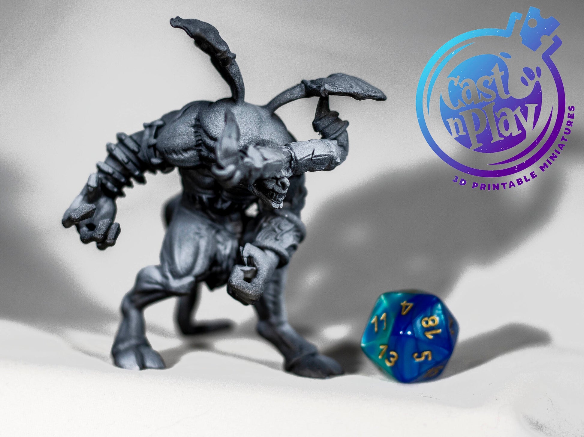 Bull Demon - Cast n Play Printed Miniature | Dungeons & Dragons | Pathfinder | Tabletop