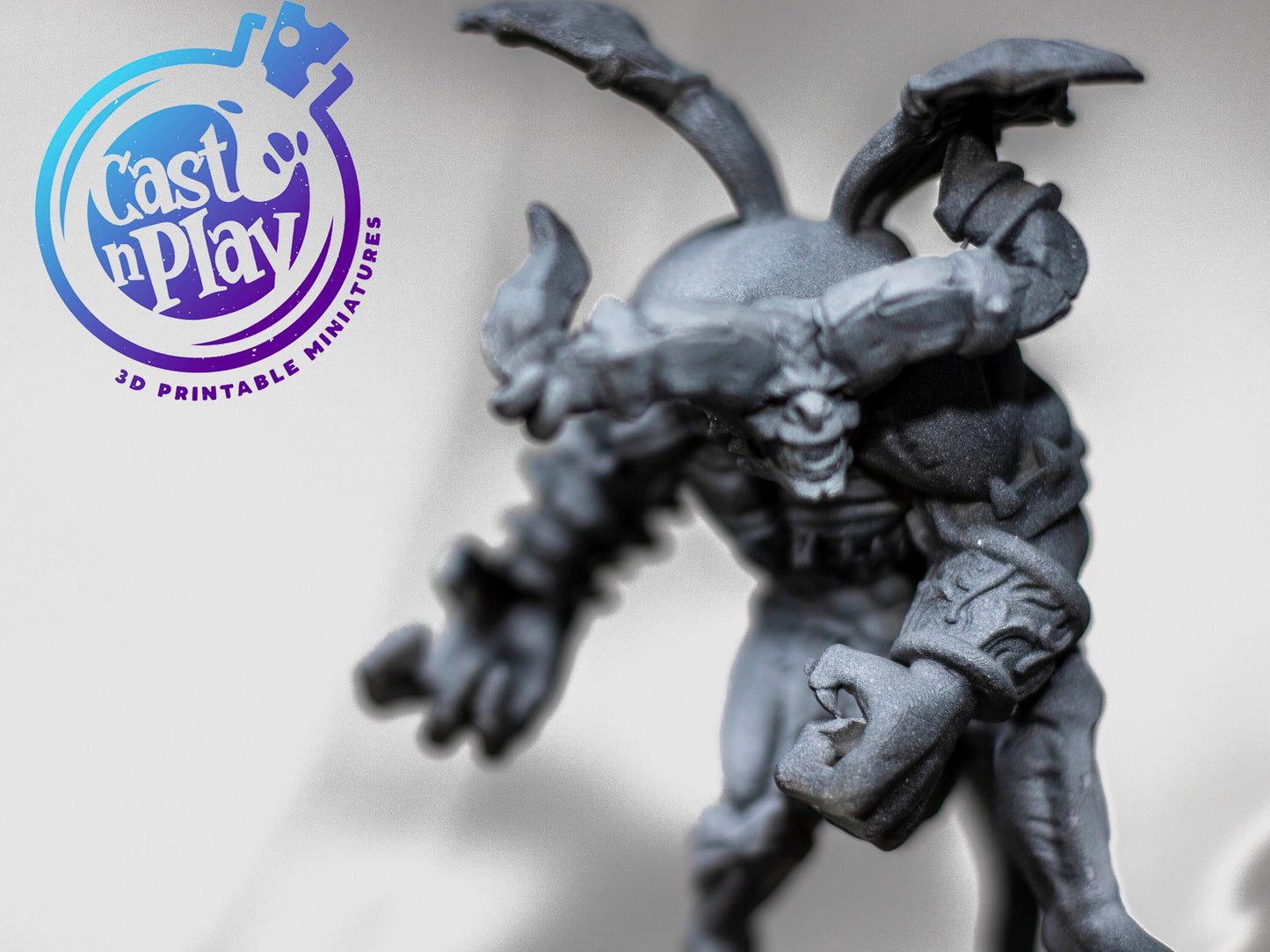 Bull Demon - Cast n Play Printed Miniature | Dungeons & Dragons | Pathfinder | Tabletop