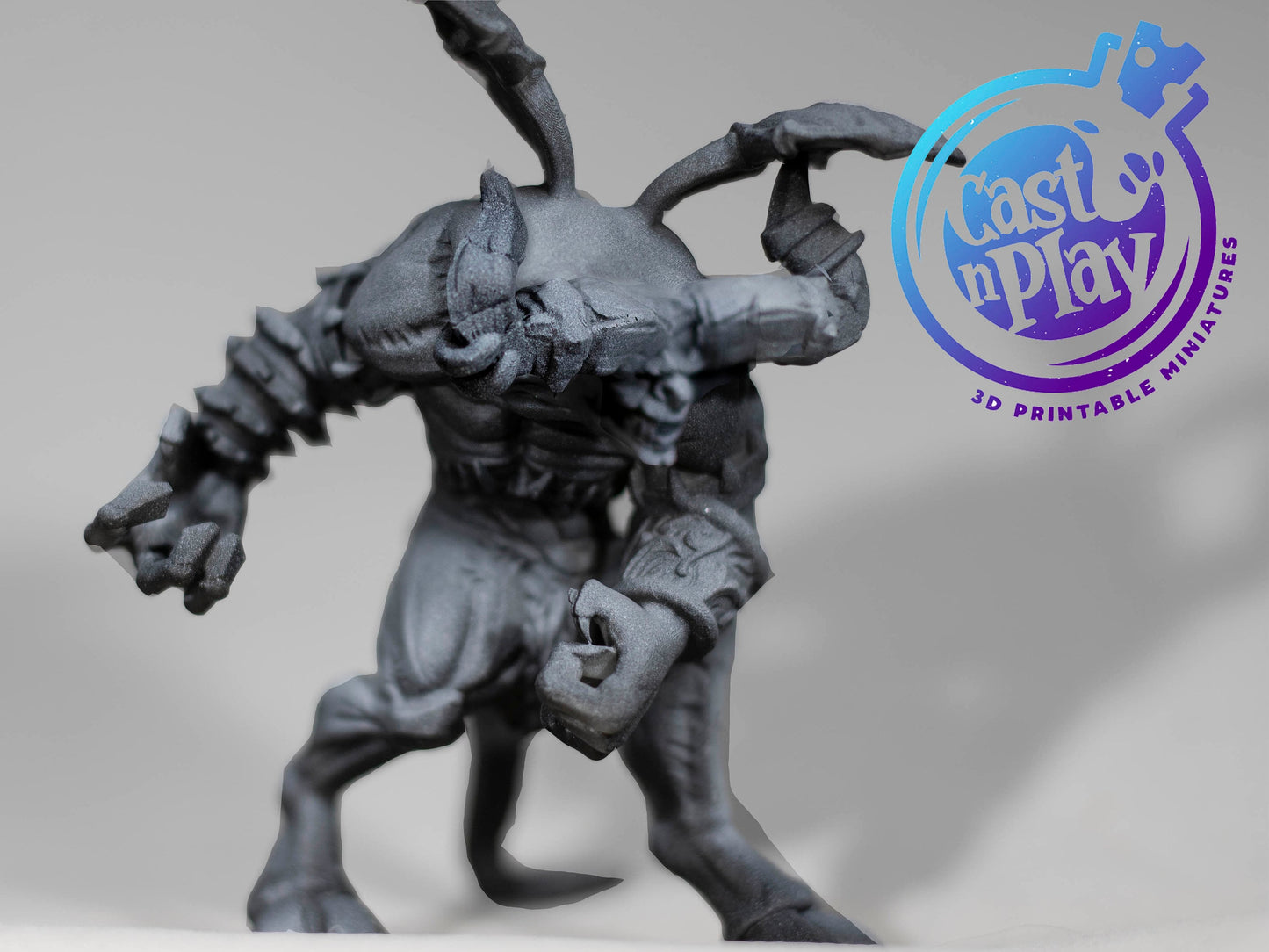 Bull Demon - Cast n Play Printed Miniature | Dungeons & Dragons | Pathfinder | Tabletop