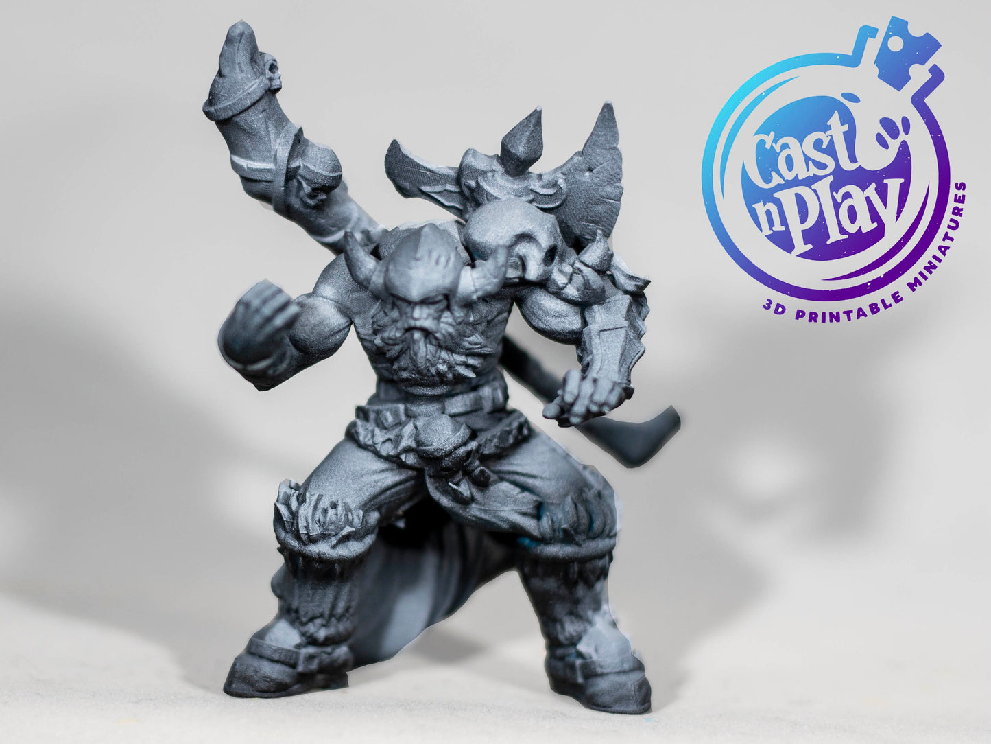 Hill Giant - Cast n Play Printed Miniature | Dungeons & Dragons | Pathfinder | Tabletop