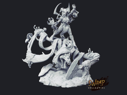 Swamp Necromancer - Cast n Play Printed Miniature | Dungeons & Dragons | Pathfinder | Tabletop