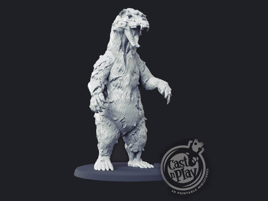 Undead Bear - Cast n Play Printed Miniature | Dungeons & Dragons | Pathfinder | Tabletop
