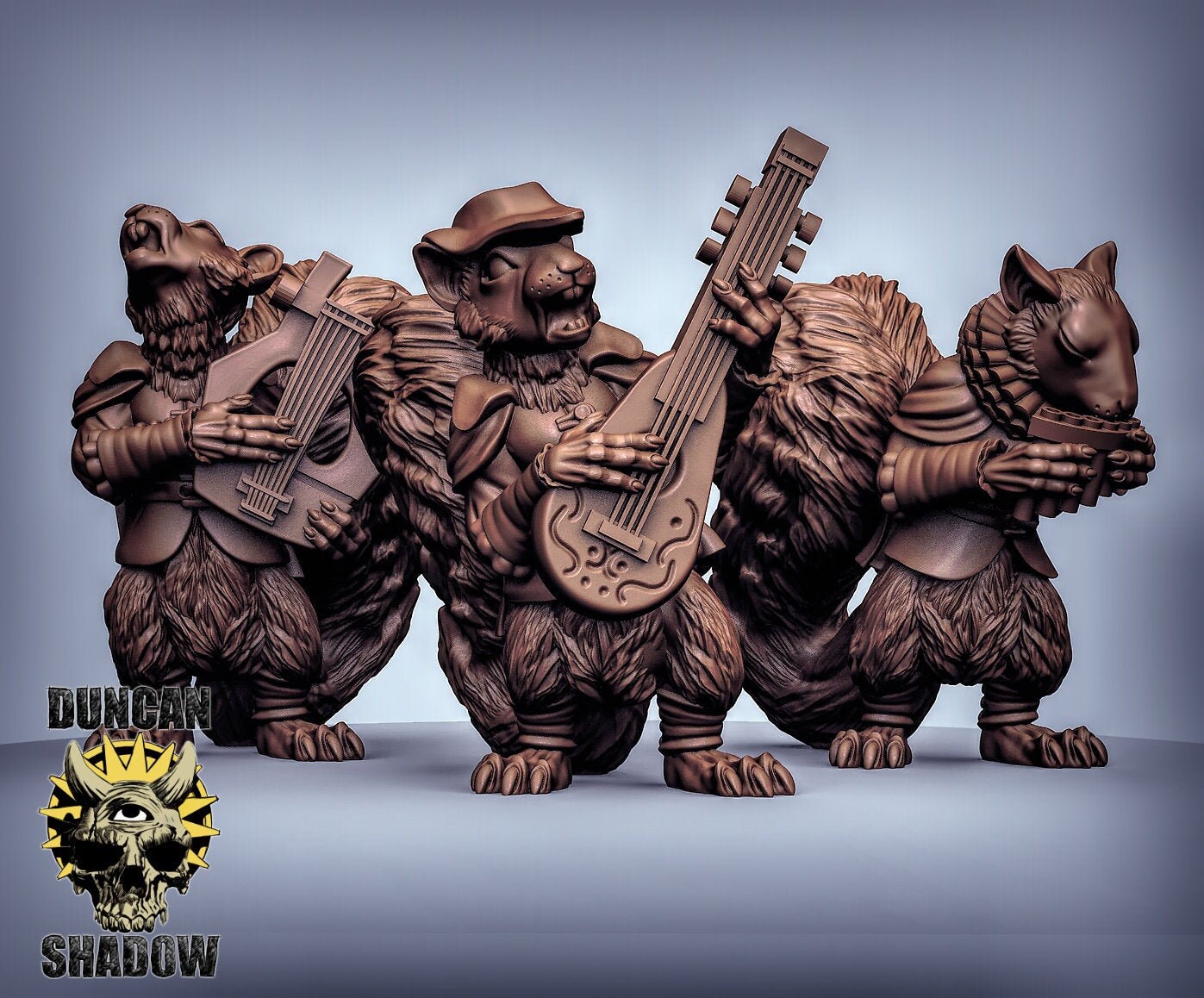 Nutkin Bard - Duncan Shadow Printed Miniature | Dungeons & Dragons | Pathfinder | Tabletop