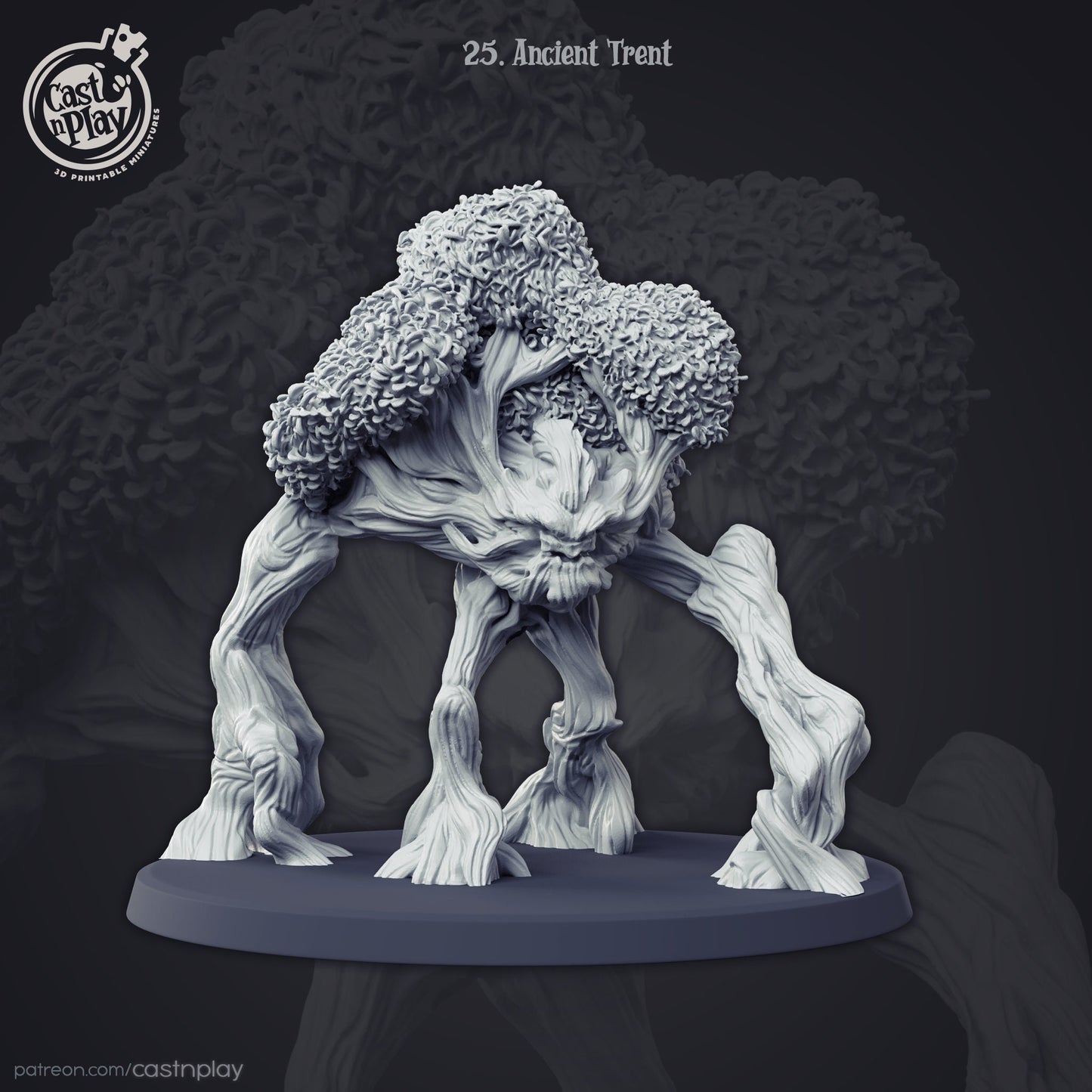 Ancient Trent - Cast n Play Printed Miniature | Dungeons & Dragons | Pathfinder | Tabletop