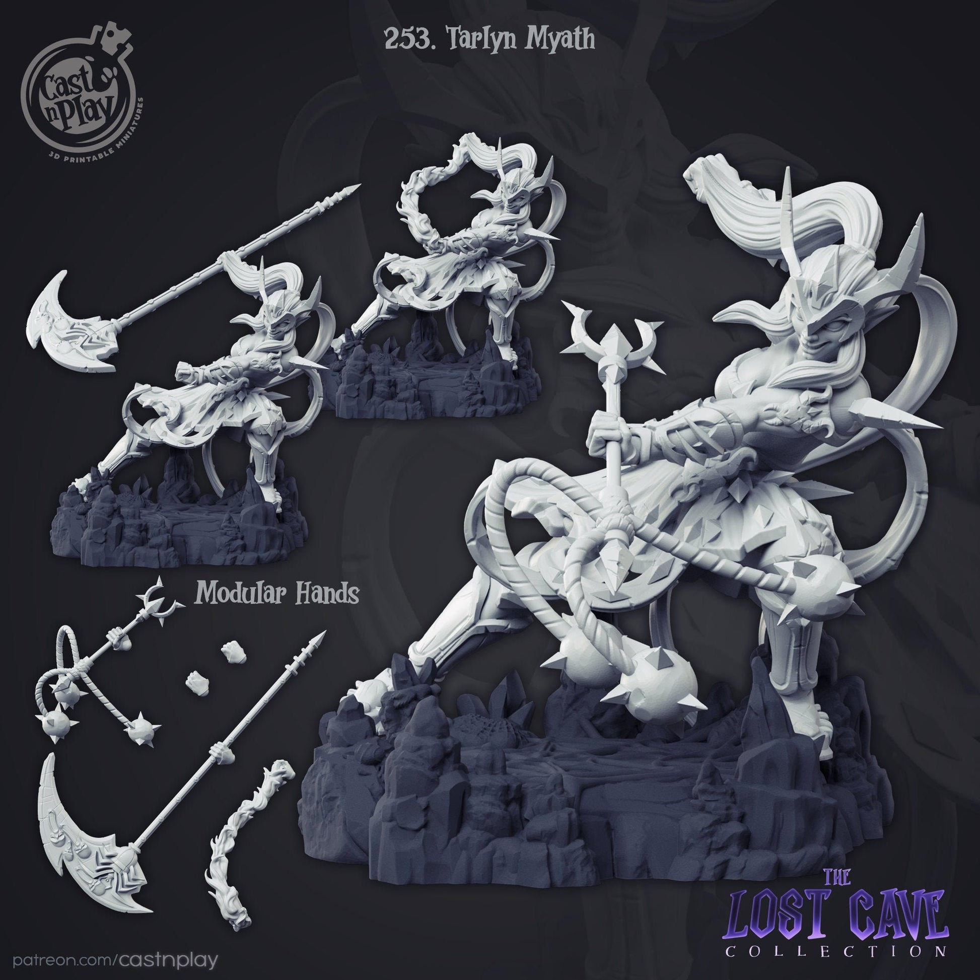 Tarlyn Myath - Cast n Play Printed Miniature | Dungeons & Dragons | Pathfinder | Tabletop