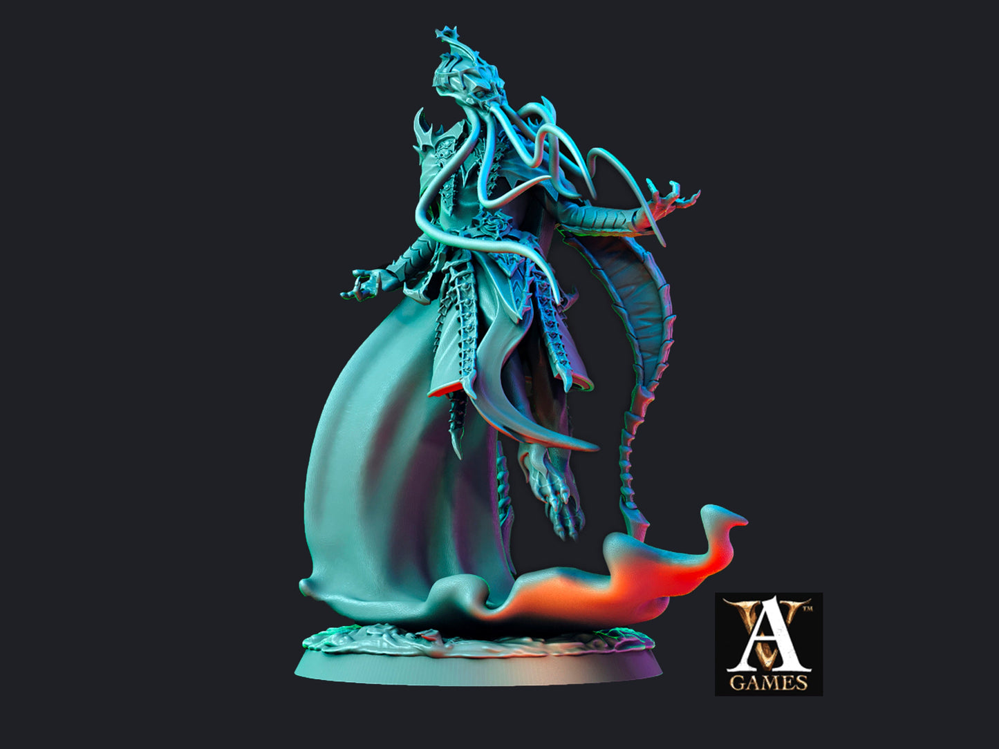 Enlightened Encephalid Painted Model - Archvillain Games Printed Miniature | Dungeons & Dragons | Pathfinder | Tabletop