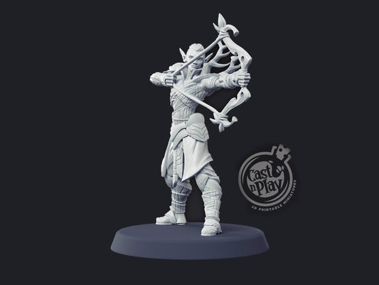 Forest Elves - Cast n Play Printed Miniature | Dungeons & Dragons | Pathfinder | Tabletop