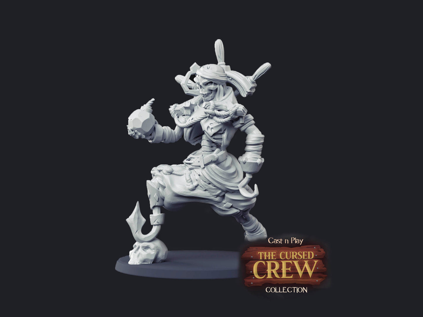 Cursed Skeleton - Cast n Play Printed Miniature | Dungeons & Dragons | Pathfinder | Tabletop