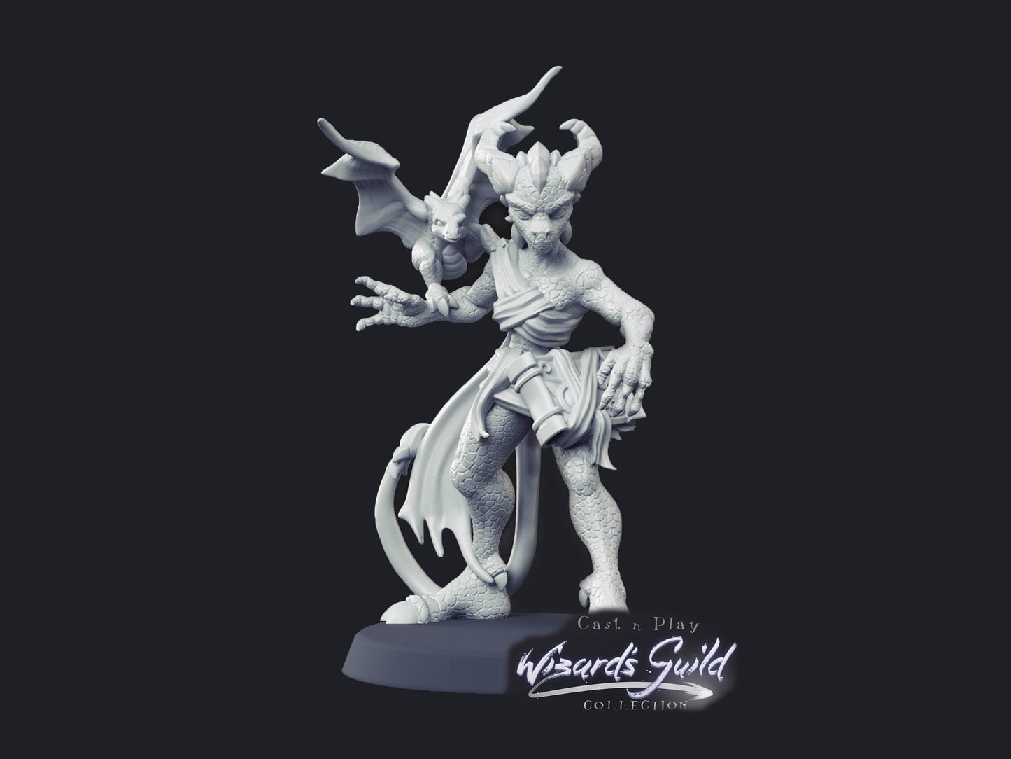 Dragon Sorceress - Cast n Play Printed Miniature | Dungeons & Dragons | Pathfinder | Tabletop