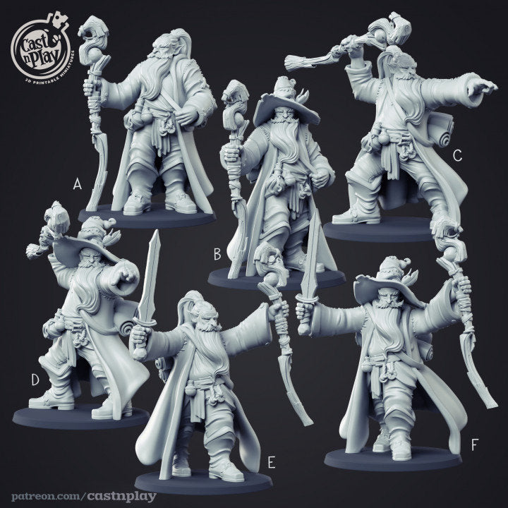 Wizard Hero - Cast n Play Printed Miniature | Dungeons & Dragons | Pathfinder | Tabletop