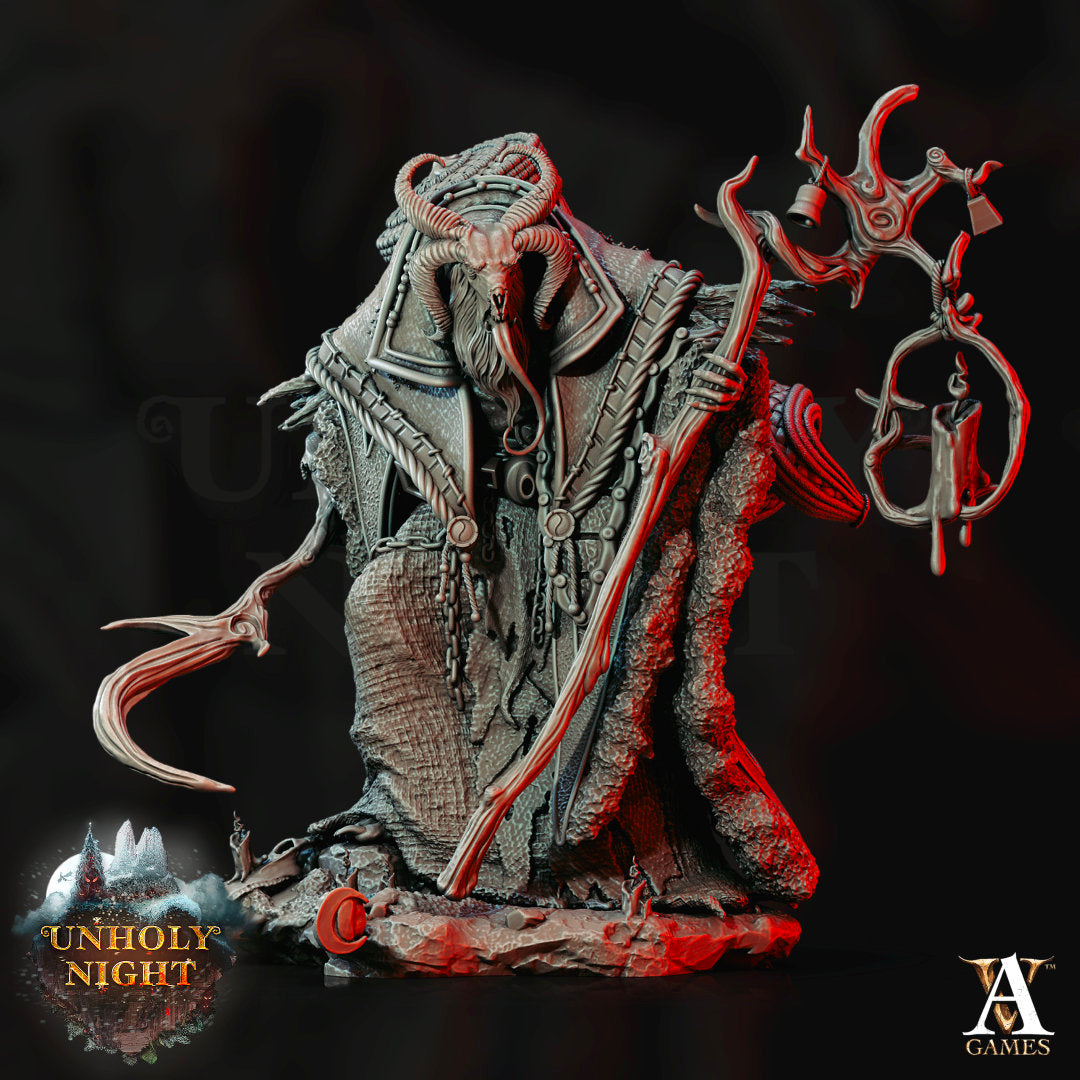 Krampus Painted Holiday Model - Archvillain Games Printed Miniature | Dungeons & Dragons | Pathfinder | Tabletop