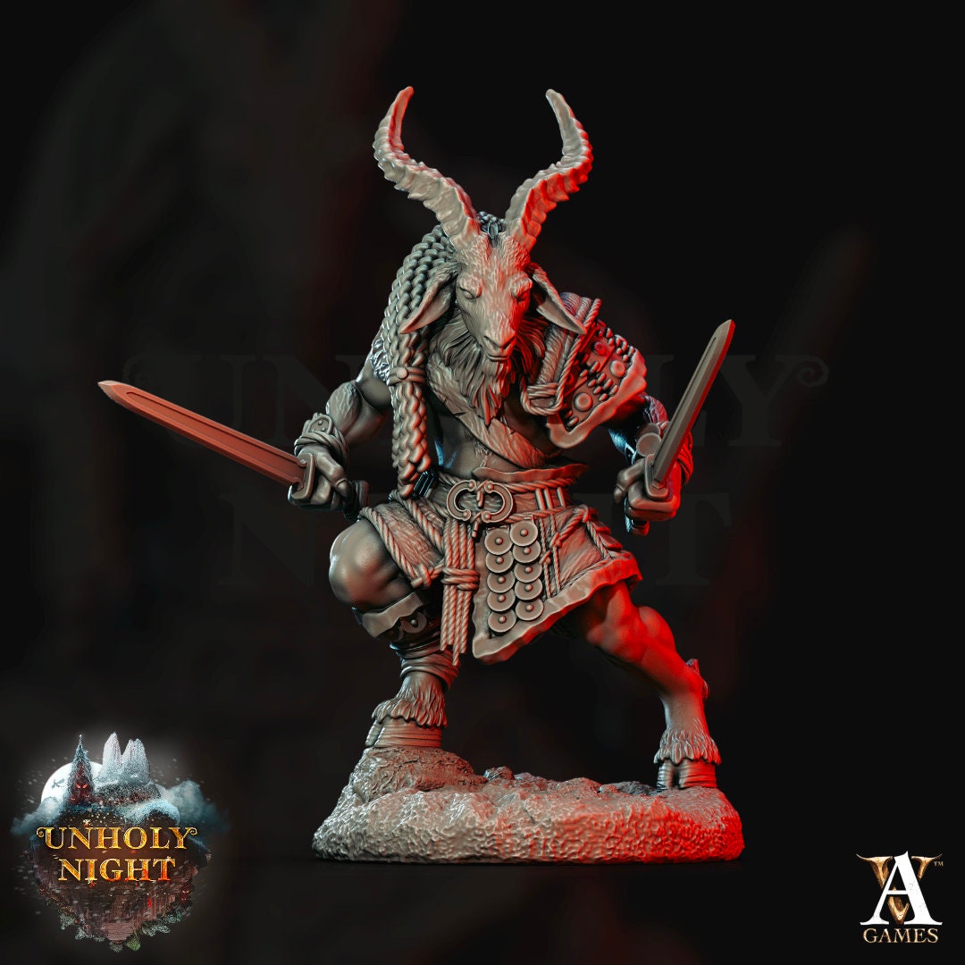 Goatmen - Archvillain Games Printed Miniature | Dungeons & Dragons | Pathfinder | Tabletop