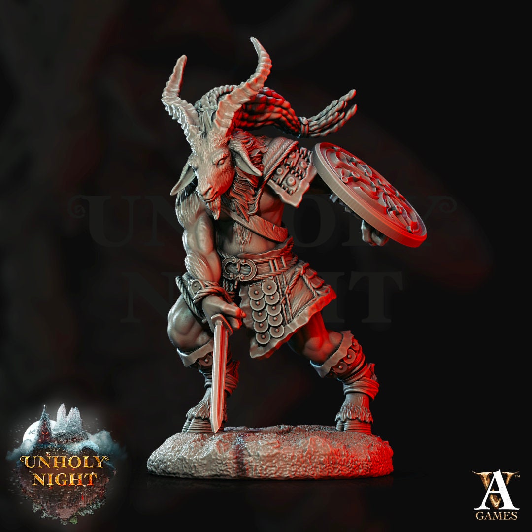 Goatmen - Archvillain Games Printed Miniature | Dungeons & Dragons | Pathfinder | Tabletop