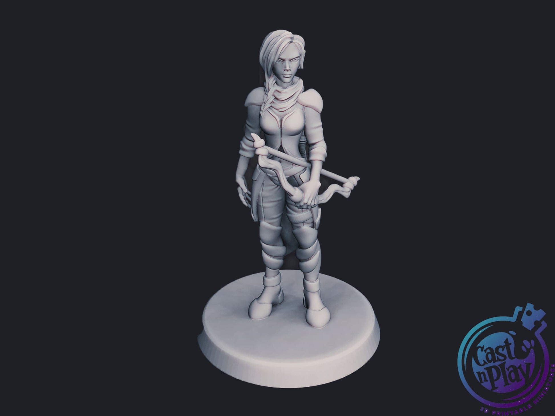 Half-Elf Ranger - Cast n Play Printed Miniature | Dungeons & Dragons | Pathfinder | Tabletop