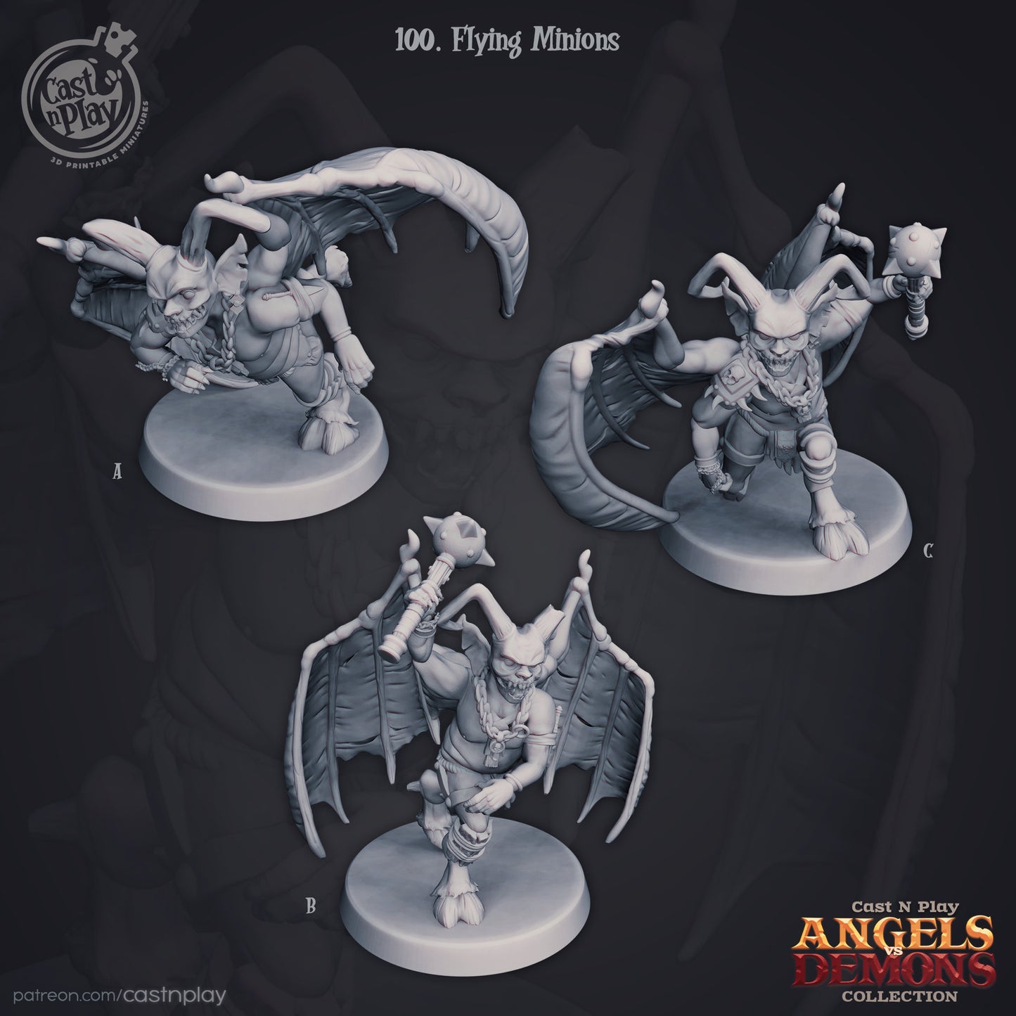 Flying Minion - Cast n Play Printed Miniature | Dungeons & Dragons | Pathfinder | Tabletop