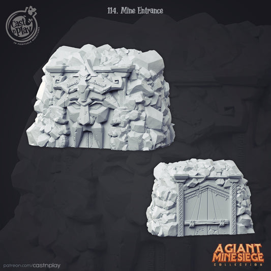 Mine Entrance - Cast n Play Printed Terrain | Dungeons & Dragons | Pathfinder | Tabletop