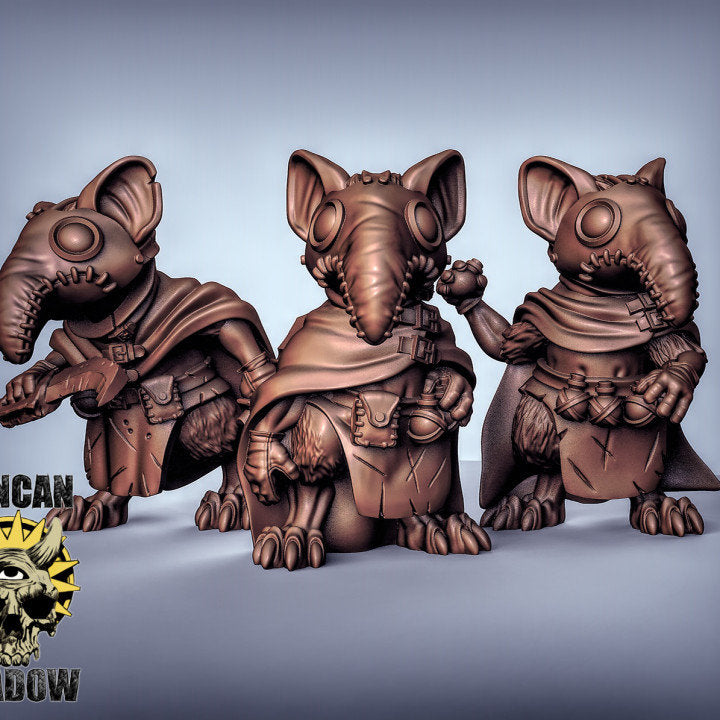 Mousling Plague Doctor - Duncan Shadow Printed Miniature | Dungeons & Dragons | Pathfinder | Tabletop