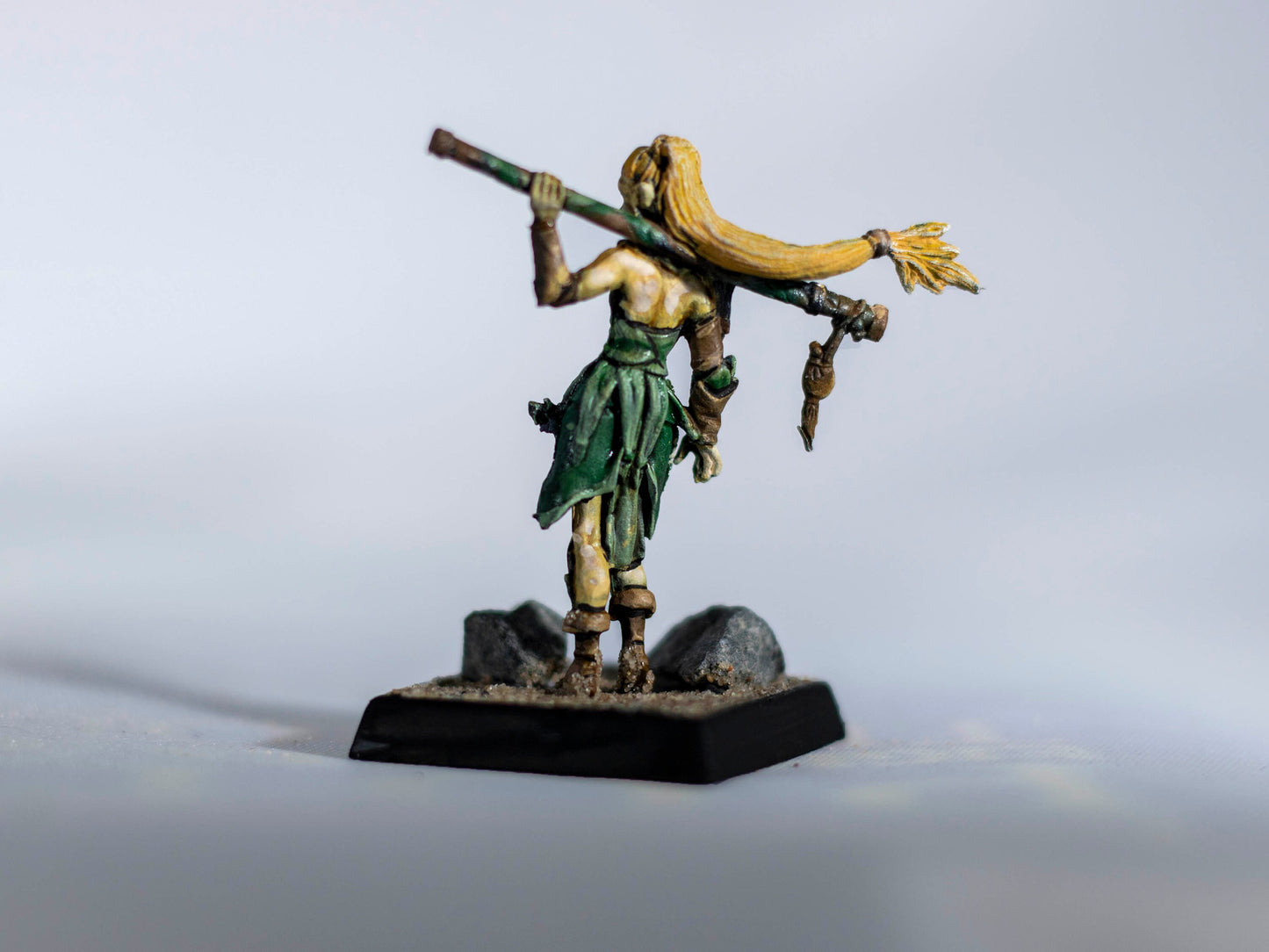 Elf Druid and Familiar - Dungeons & Dragons Painted Miniature | Pathfinder | Tabletop