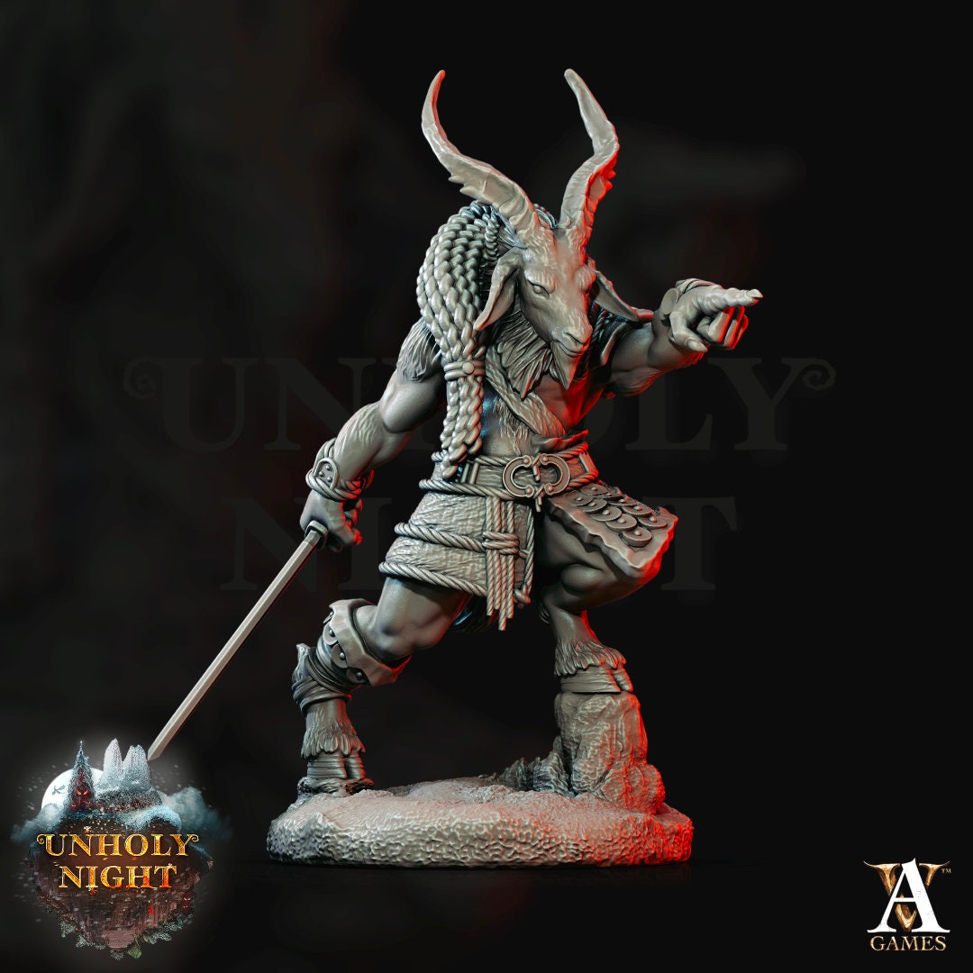 Goatmen - Archvillain Games Printed Miniature | Dungeons & Dragons | Pathfinder | Tabletop