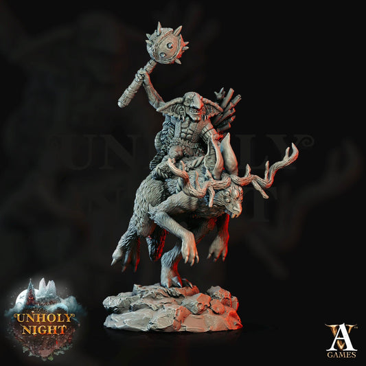 Goblin Riders | Reindeer - Archvillain Games Printed Miniature | Dungeons & Dragons | Pathfinder | Tabletop