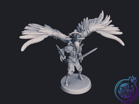 Angel Warrior - Cast n Play Printed Miniature | Dungeons & Dragons | Pathfinder | Tabletop