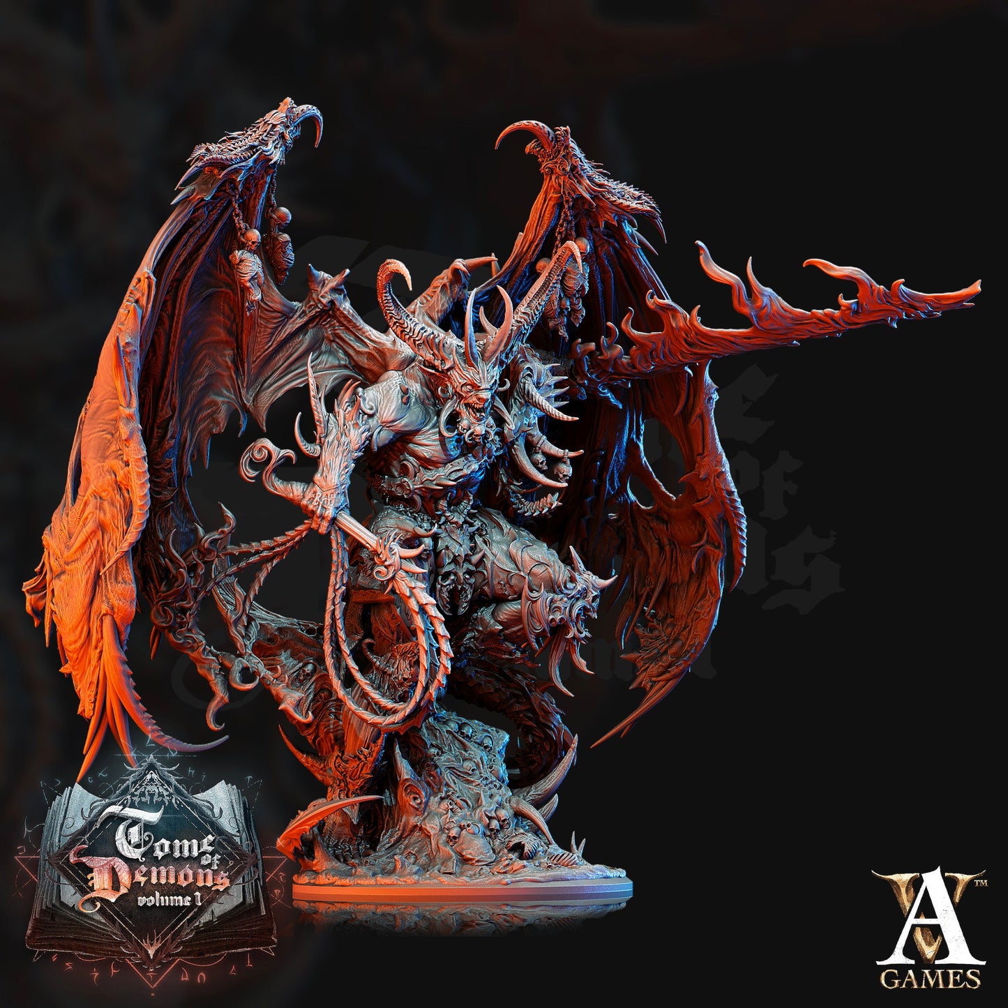 Armaros, Chaos Incarnate - Archvillain Games Printed Miniature | Dungeons & Dragons | Pathfinder | Tabletop