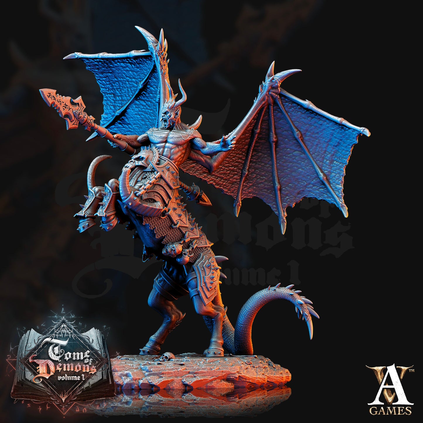 Decataurs, Centaur Demon - Archvillain Games Printed Miniature | Dungeons & Dragons | Pathfinder | Tabletop