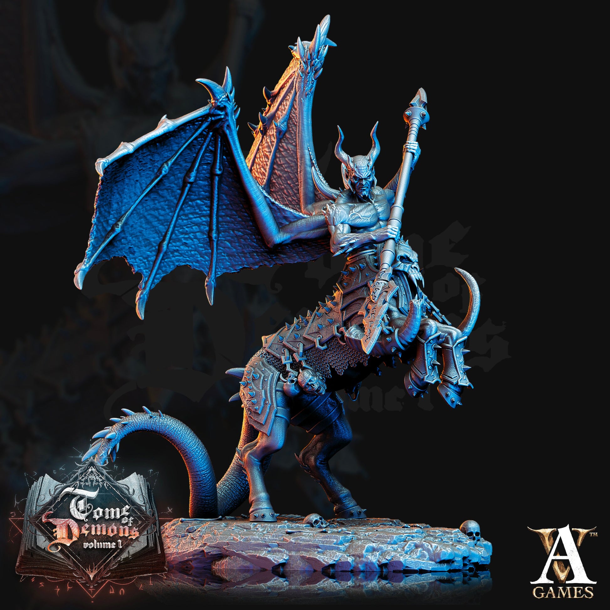 Decataurs, Centaur Demon - Archvillain Games Printed Miniature | Dungeons & Dragons | Pathfinder | Tabletop