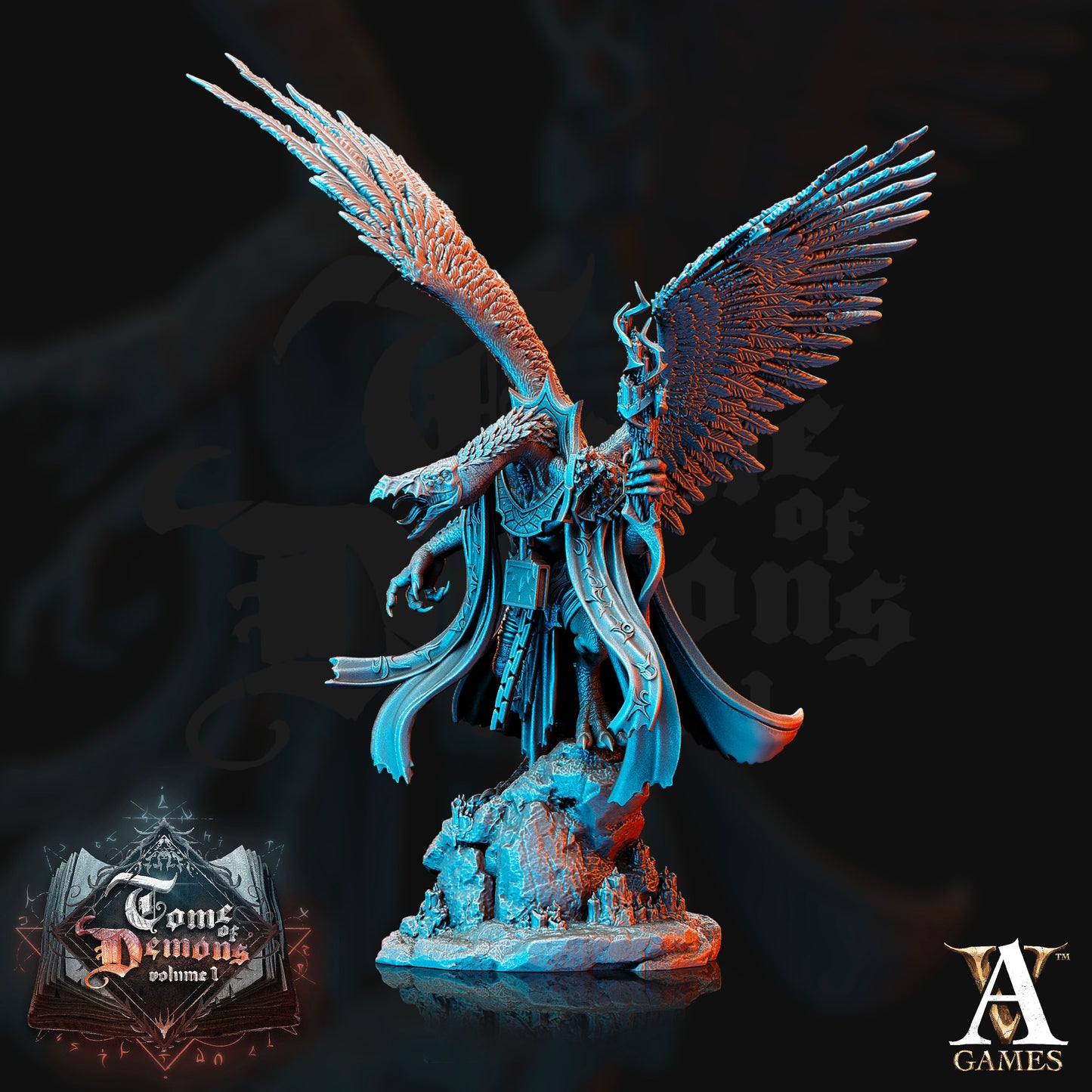 Vulduk, Vulture Demon - Archvillain Games Printed Miniature | Dungeons & Dragons | Pathfinder | Tabletop