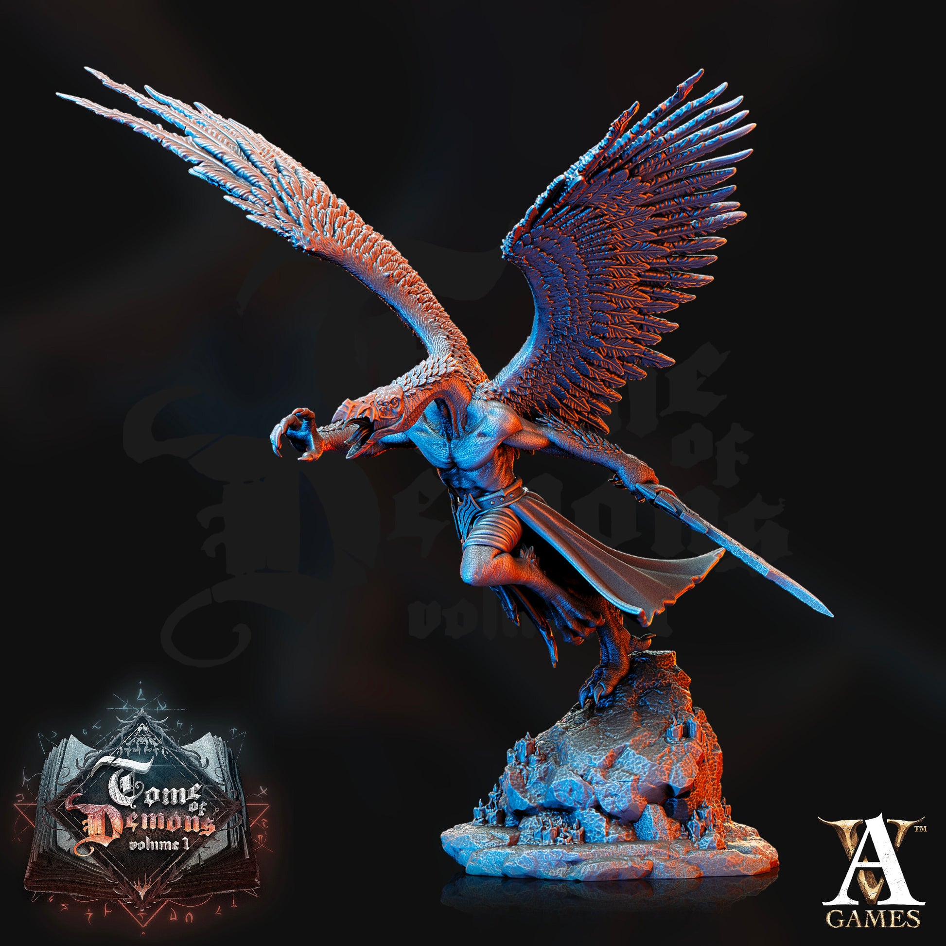 Vulduk, Vulture Demon - Archvillain Games Printed Miniature | Dungeons & Dragons | Pathfinder | Tabletop
