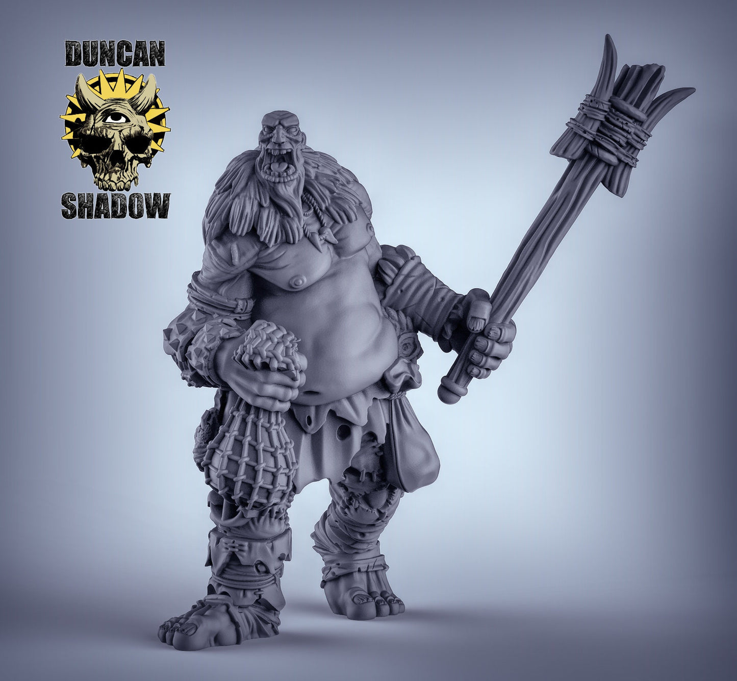 Titan, with spear - Duncan Shadow Printed Miniature | Dungeons & Dragons | Pathfinder | Tabletop