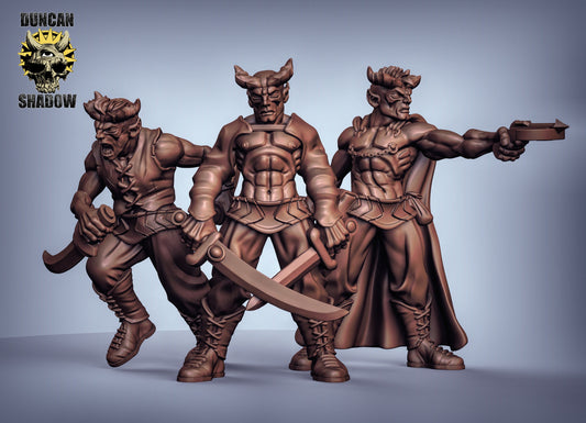 Tiefling Rogue, male - Duncan Shadow Printed Miniature | Dungeons & Dragons | Pathfinder | Tabletop