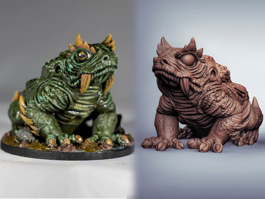 Giant Frog - Slurk - Duncan Shadow Printed Miniature | Dungeons & Dragons | Pathfinder | Tabletop