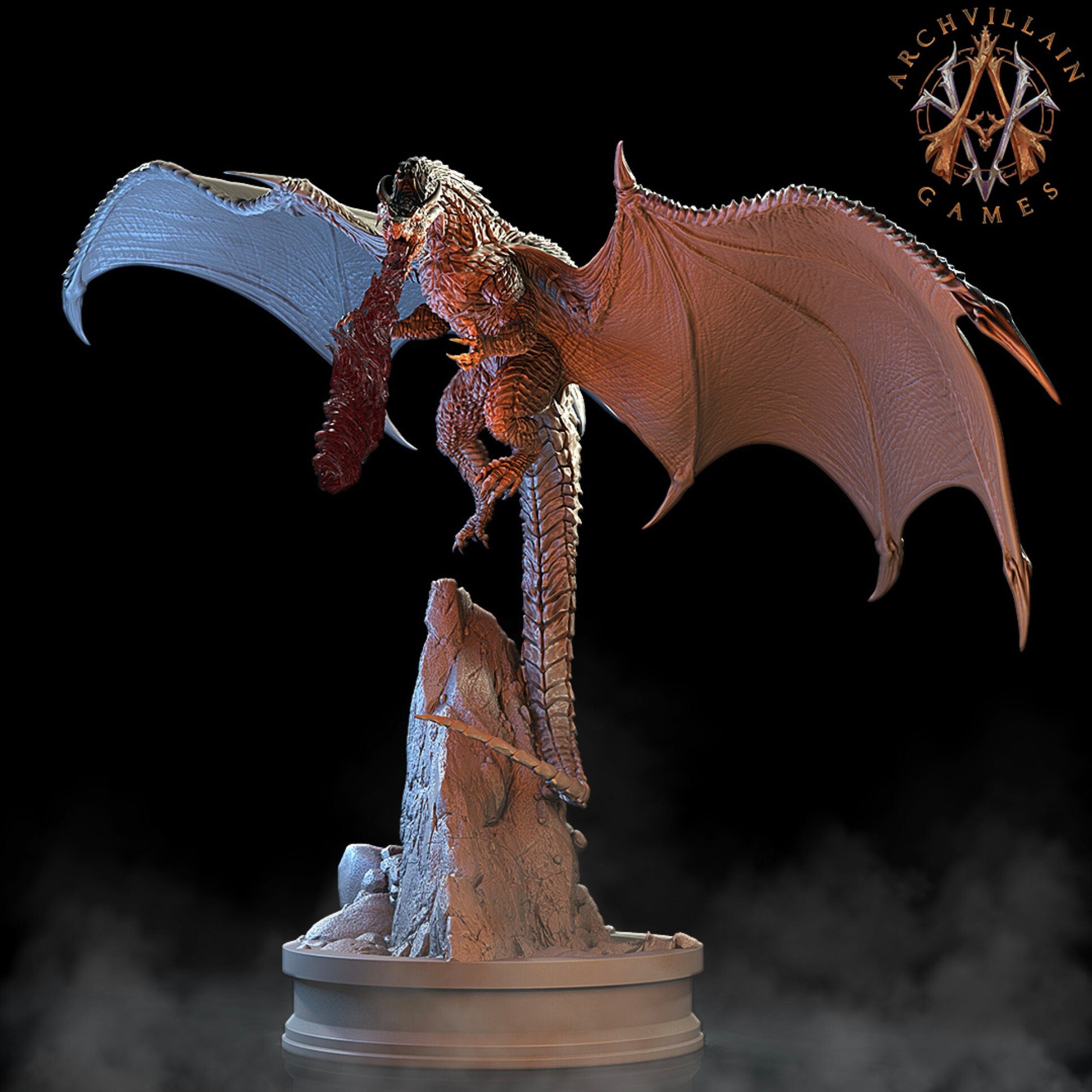 Dragon - Neverishka, Spawn of Ethrazek - Archvillain Games Printed Miniature | Dungeons & Dragons | Pathfinder | Tabletop