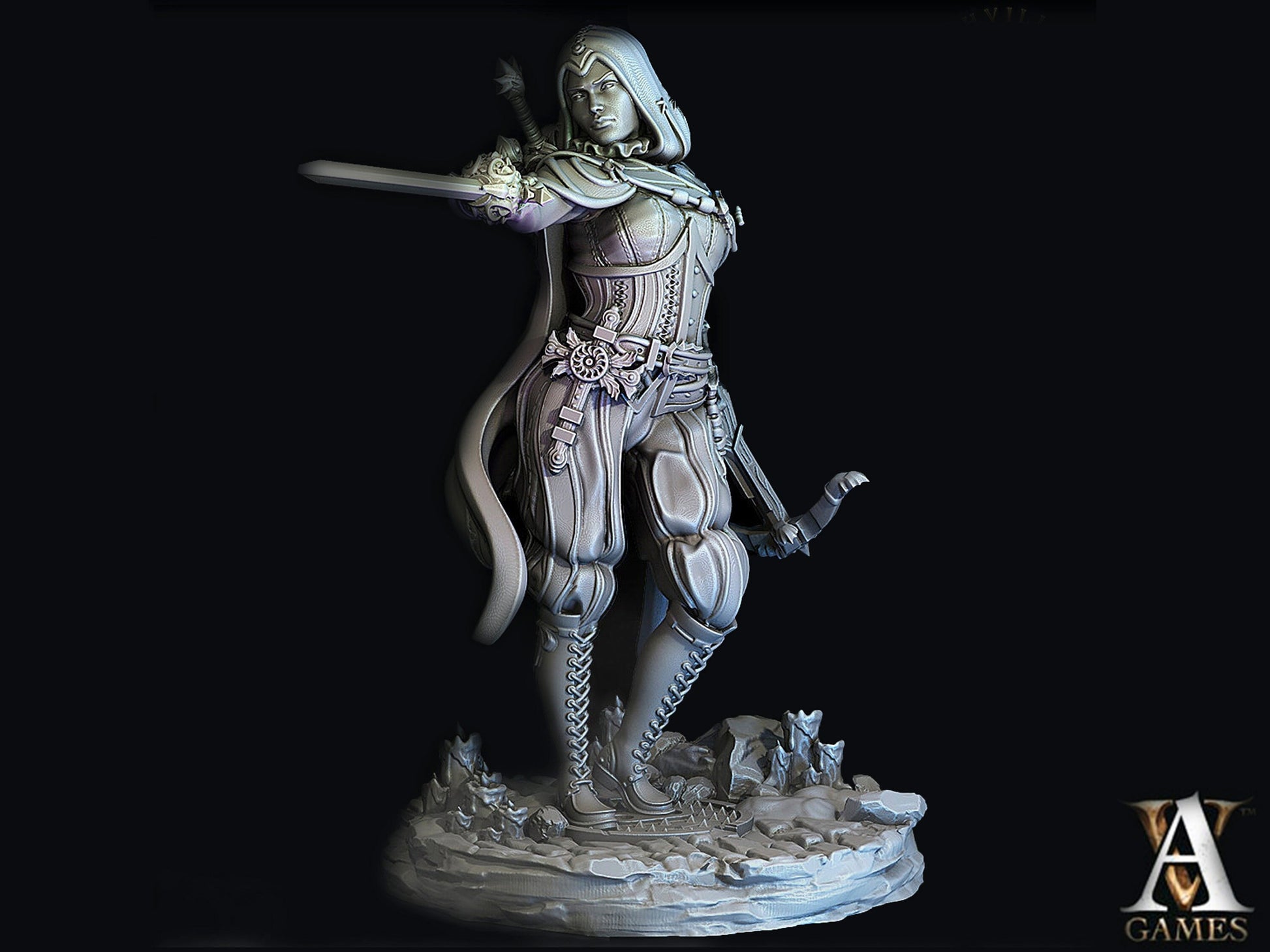 Isabetta of the Dawn - Archvillain Games Printed Miniature | Dungeons & Dragons | Pathfinder | Tabletop