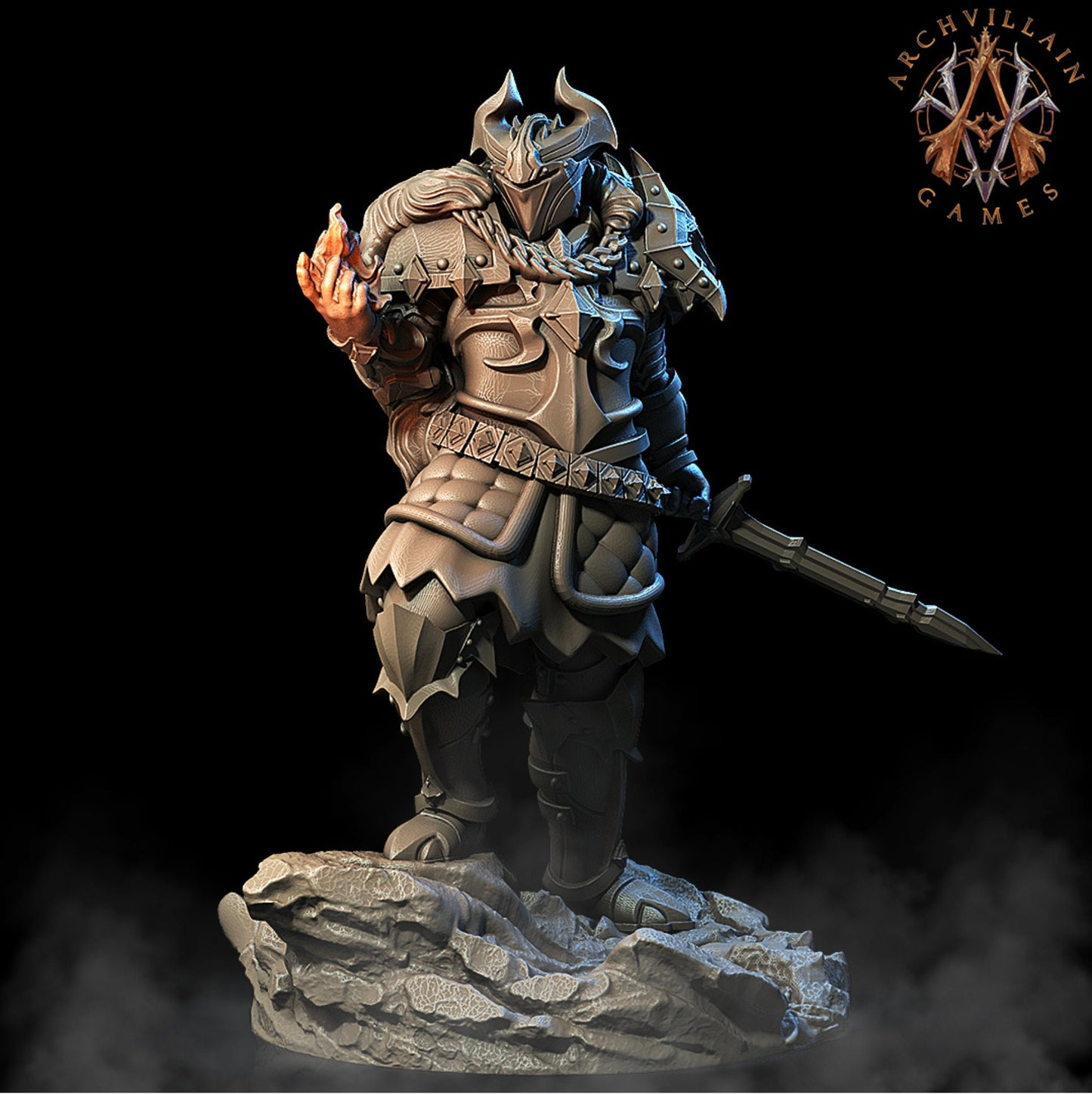 Kalineas the Broken - Archvillain Games Printed Miniature | Dungeons & Dragons | Pathfinder | Tabletop