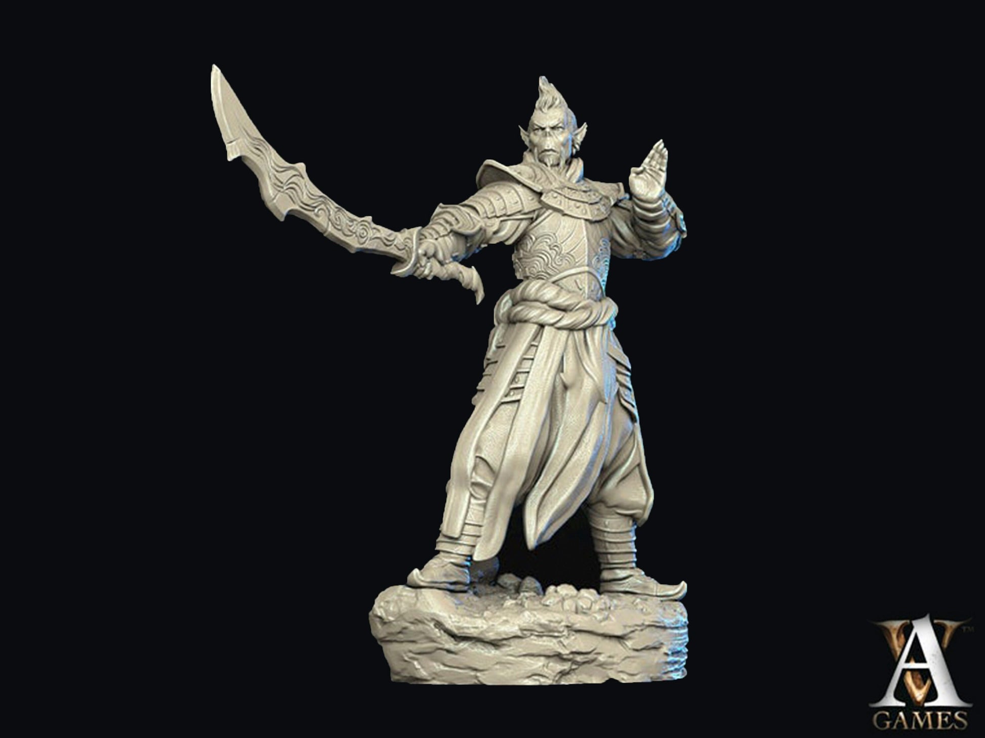 Khadan, Gith Swordmaster - Archvillain Games Printed Miniature | Dungeons & Dragons | Pathfinder | Tabletop